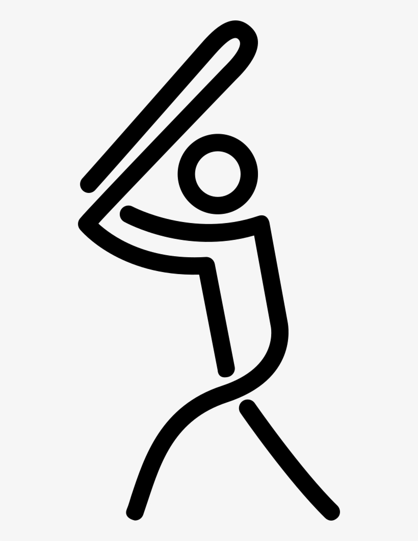 Baseball Player Playing Stick Man Comments - Baseball, transparent png