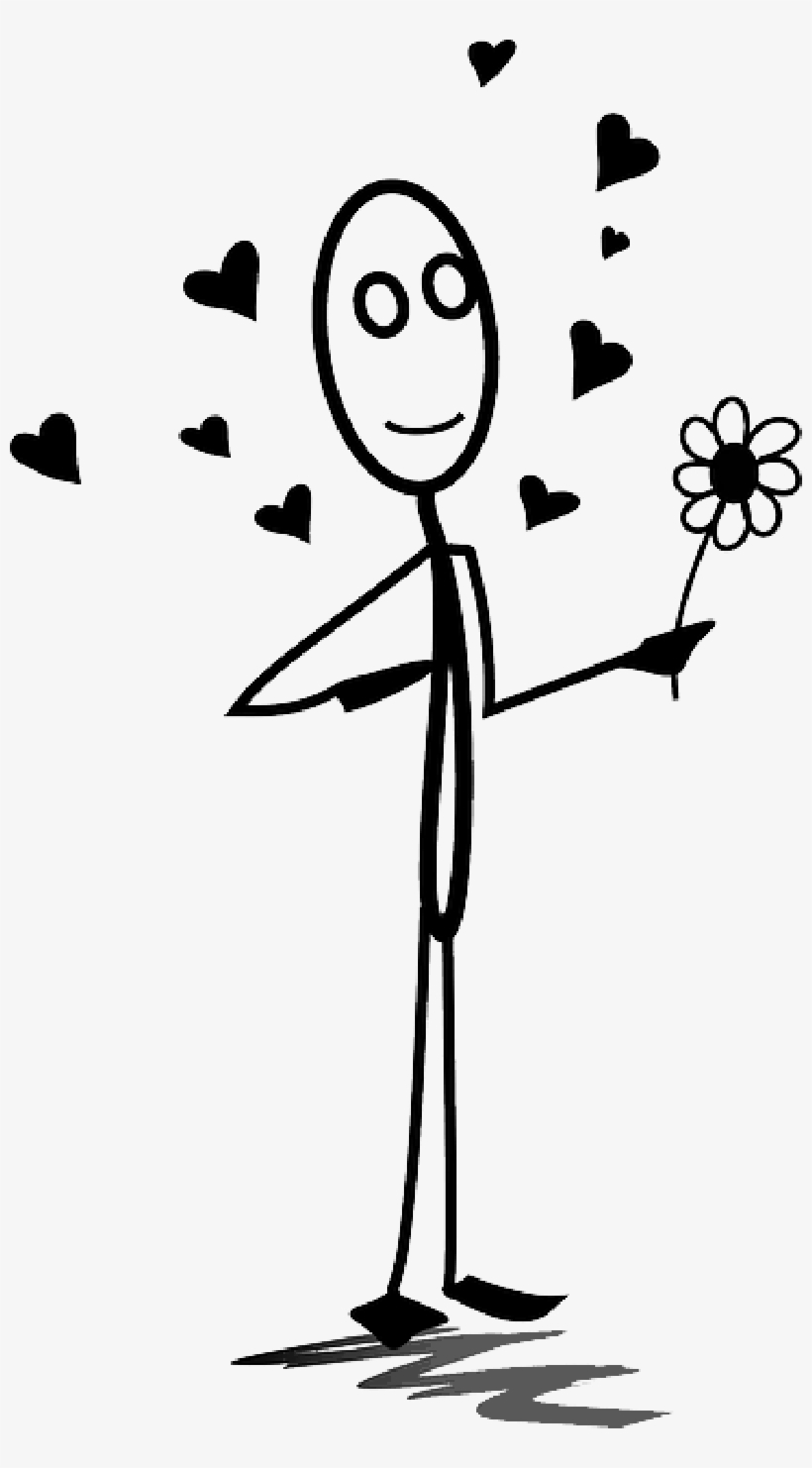 Love, Romance, Stickman, Stick Figure - Stick Man In Love, transparent png