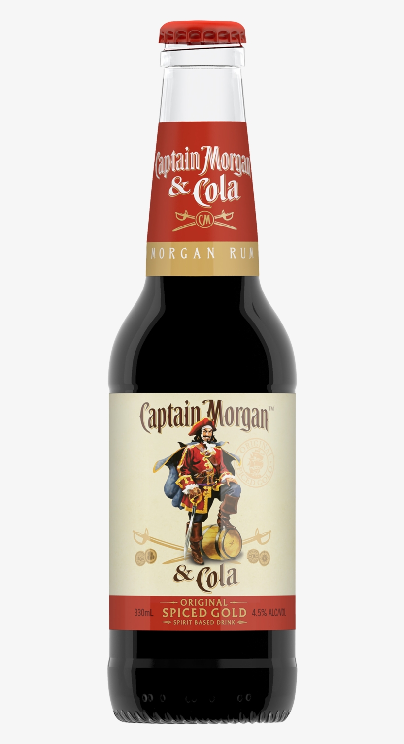 Captain Morgan Original Spiced Gold & Cola 330ml - Captain Morgan Original Spiced Gold & Cola, transparent png