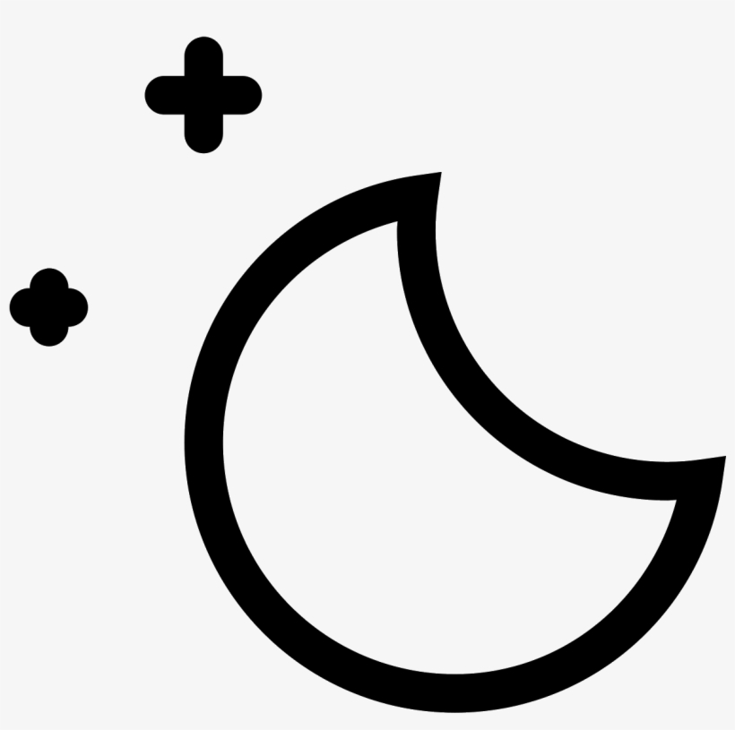 Moon And Stars Icon - Icon, transparent png
