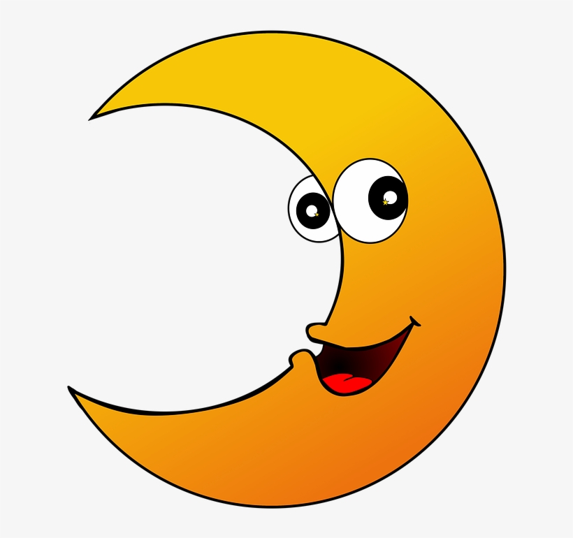 Moon, Crescent, Face, Sky, Crescent Moon, Night - Crescent, transparent png