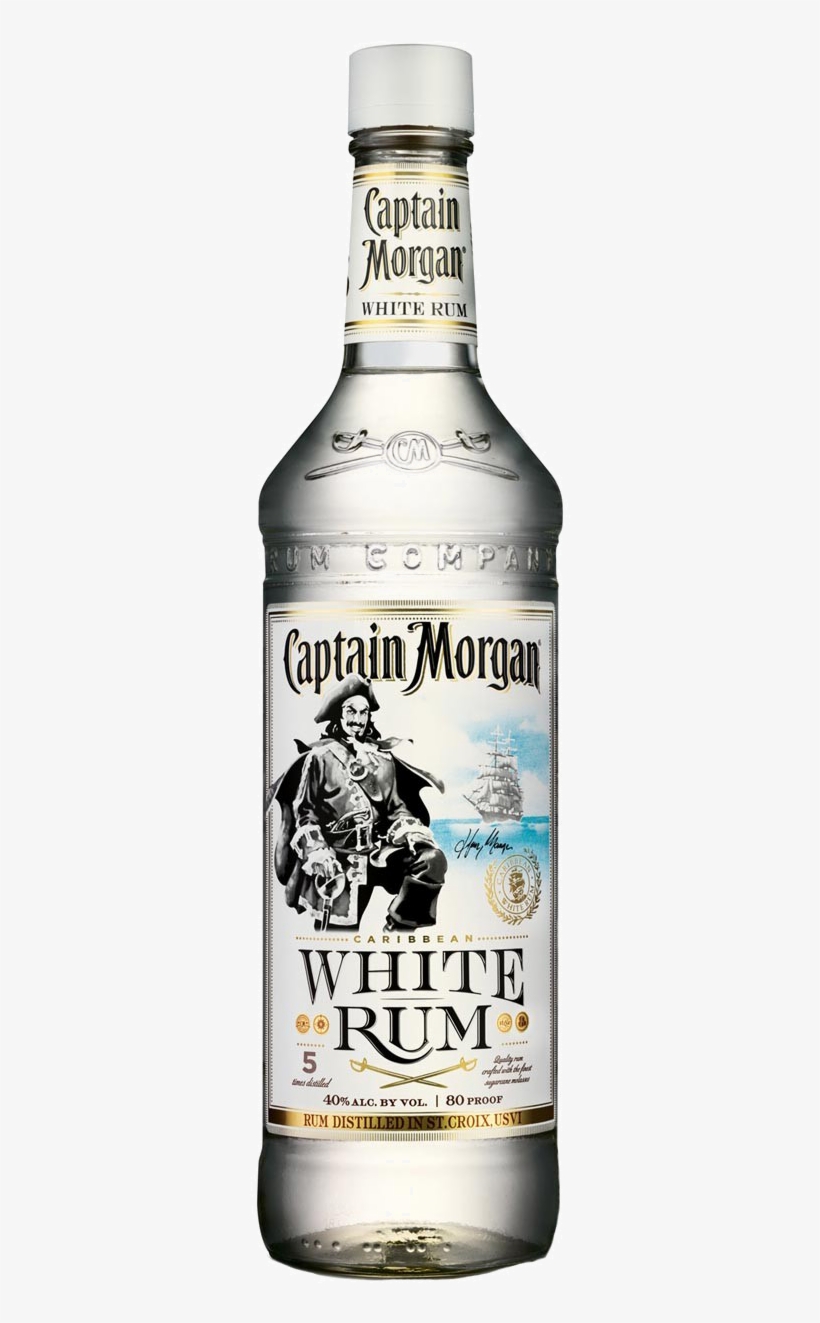 Captain Morgan Caribbean White Rum, transparent png