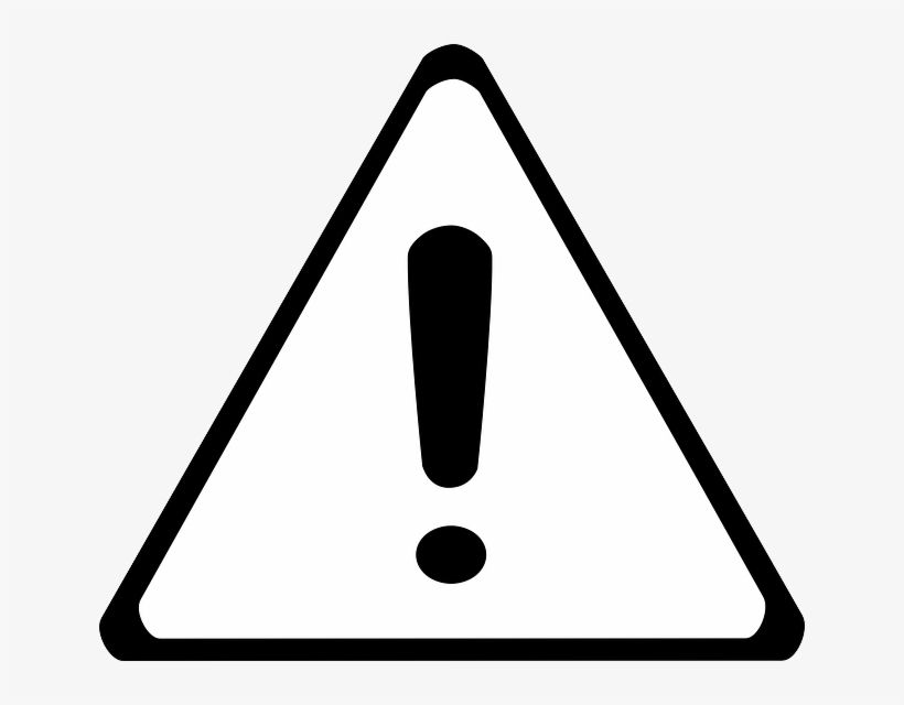 Caution Sign Black And White, transparent png