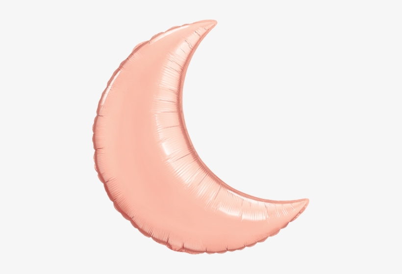 35" Crescent Moon Rose Gold Plain Foil - Crescent Moon, transparent png