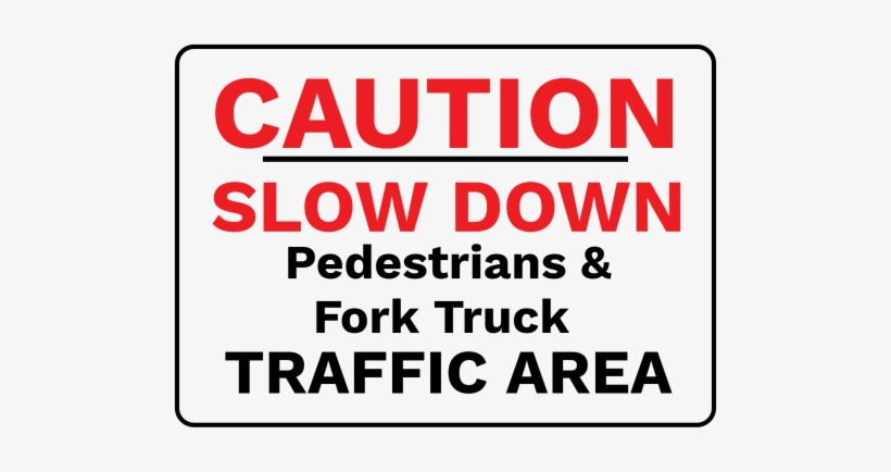 Caution Slow Dow Pedestrian Sign - Caution 12.5 In. W X 9.5 In. H Aluminum Hard Hat Area, transparent png