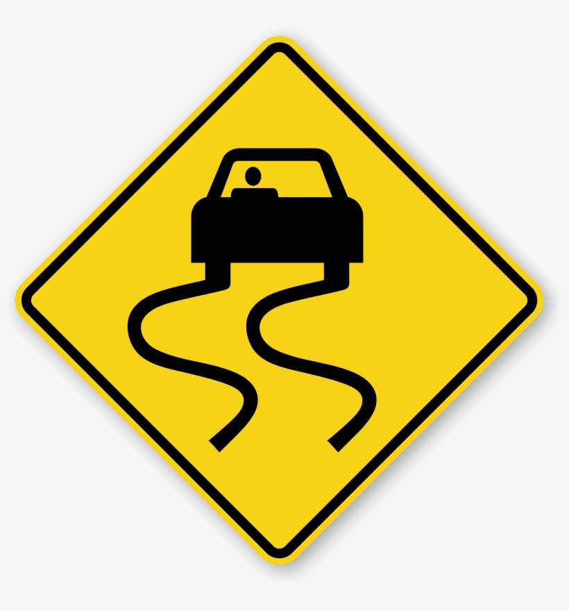Zoom, Price, Buy - Slippery Road Sign, transparent png