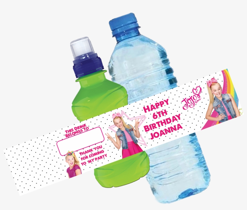 Jojo Siwa Bottle Wrappers - 100 Blue & Gold Foil Frame Wedding Anniversary, transparent png