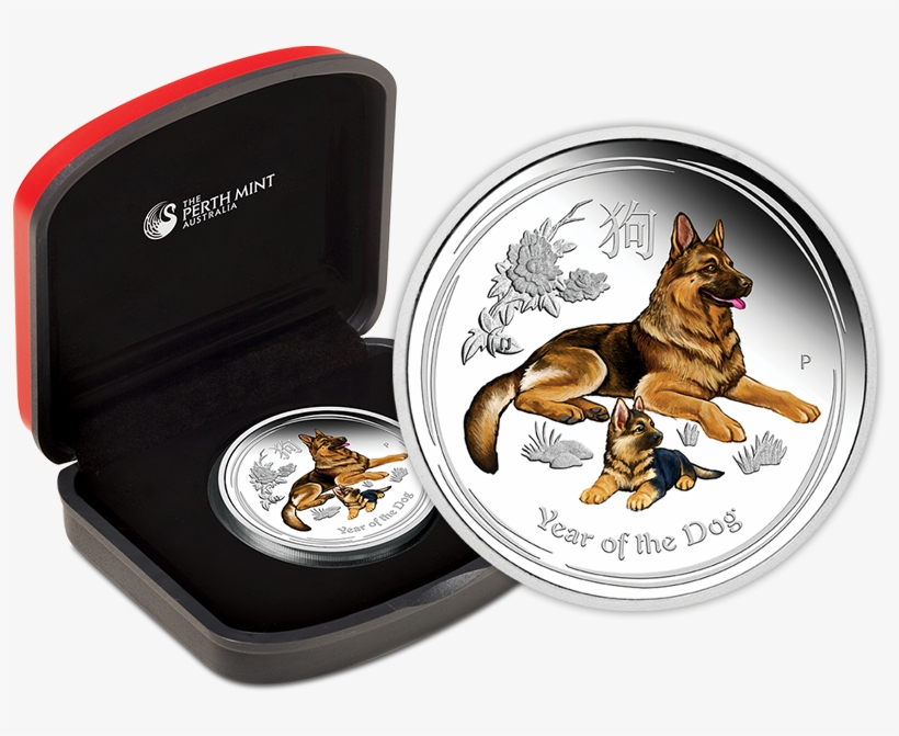 2018 Australian Lunar Dog 1oz Silver Coloured Coin, transparent png
