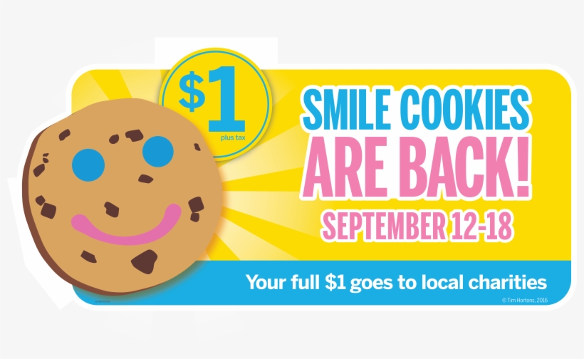 Smile Cookies - Smile Cookie Tim Hortons, transparent png
