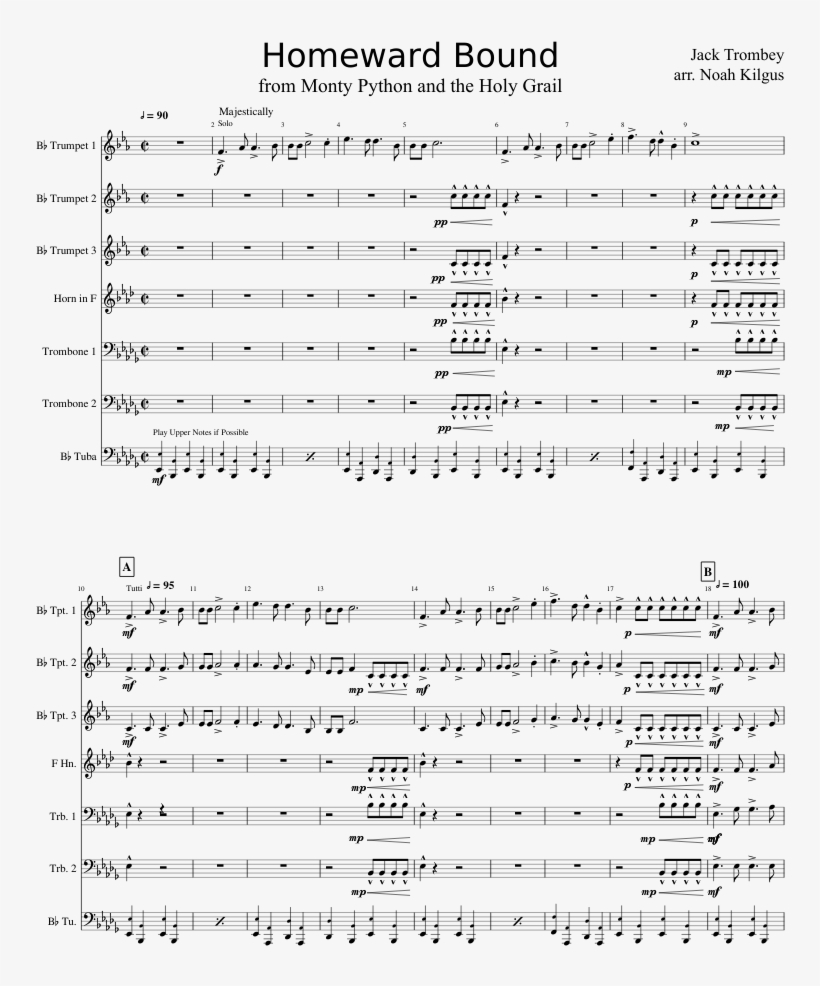 Print - Monty Python And The Holy Grail Trombone, transparent png