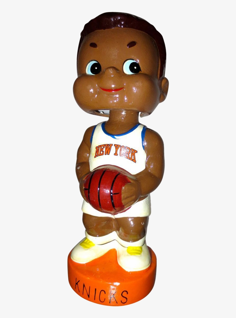 Vintage New York Knicks Bobble Head Basketball Bank - Figurine, transparent png
