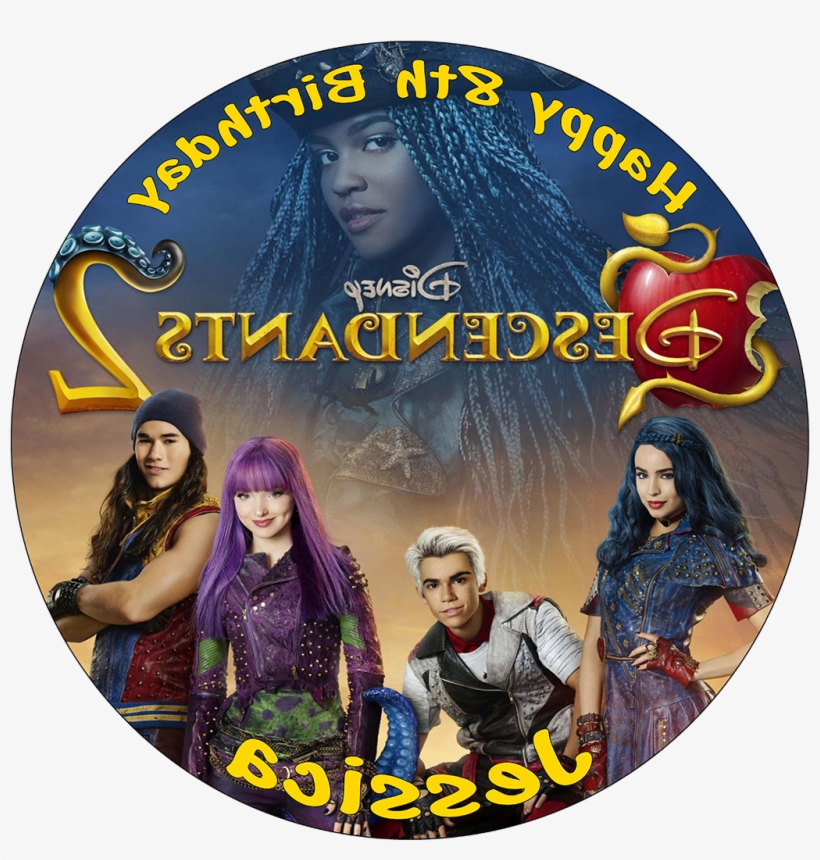 Descendants 2 Birthday Cake Kvdd Disney Descendants - Label, transparent png