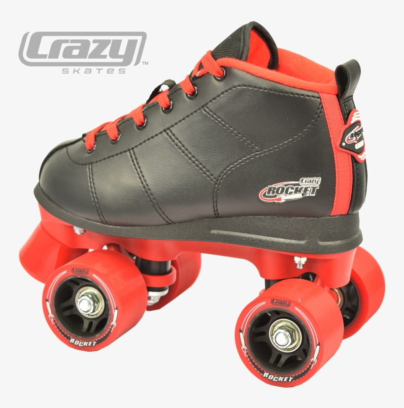 148 Inline Crazy Skates - Crazy Skates Rocket Kids Roller Skate (black / Red,, transparent png