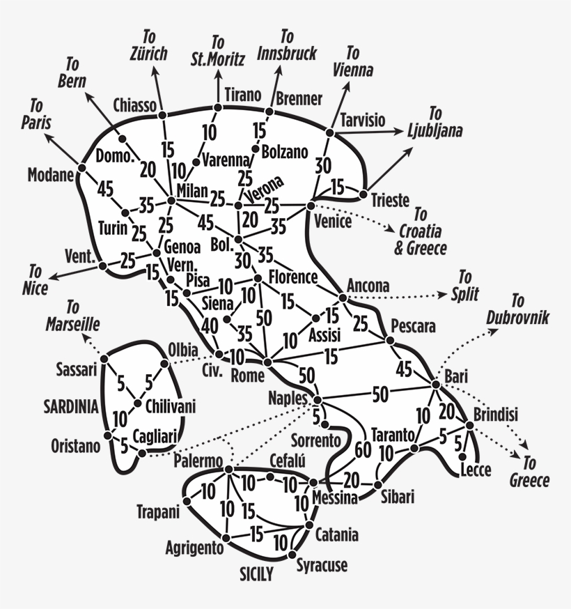 Map Shows Approximate Costs, In $us, For One Way, Second - Diagram, transparent png