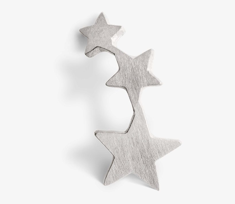Row Of Stars Stud - Silver, transparent png