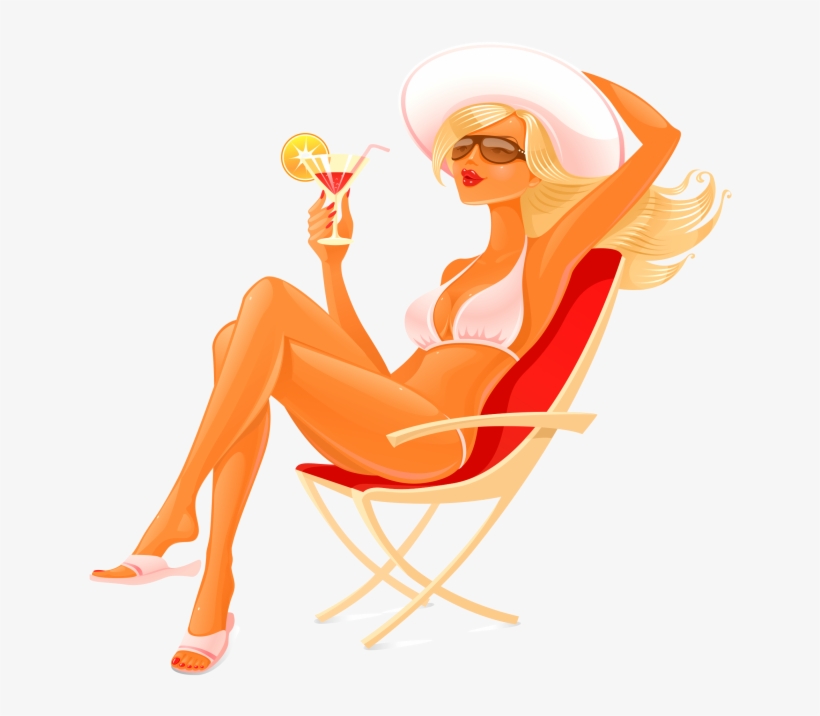 Free Vector Summer Girl, transparent png