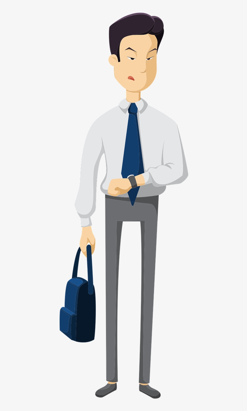 This Clip Art Of A Grumpy Looking Businessman Who Seems - Businessman Png Drawn, transparent png