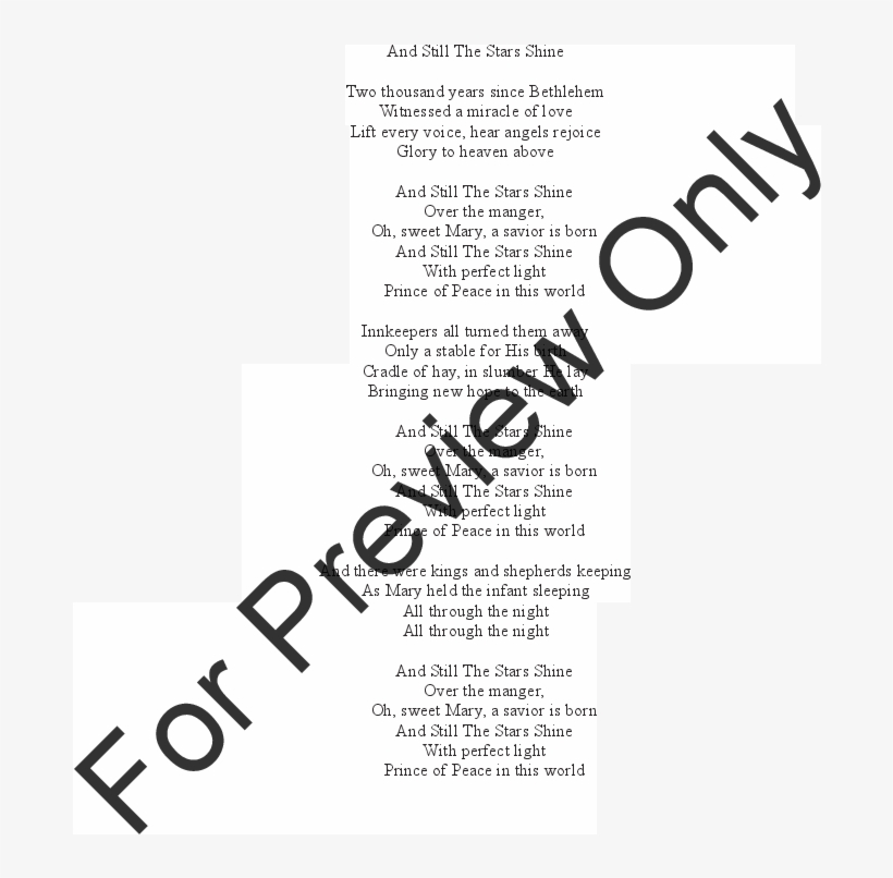 And Still The Stars Shine Thumbnail - J.w. Pepper & Son, transparent png