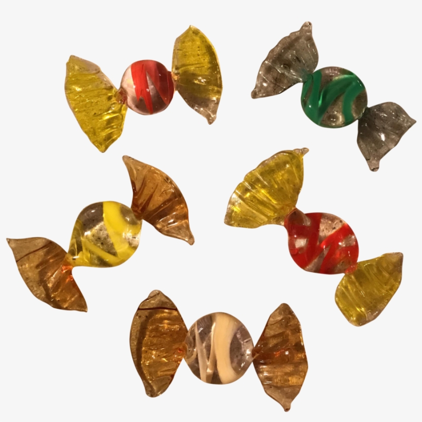 Vintage Murano Style Glass Candy Pieces Set Of - Glass, transparent png