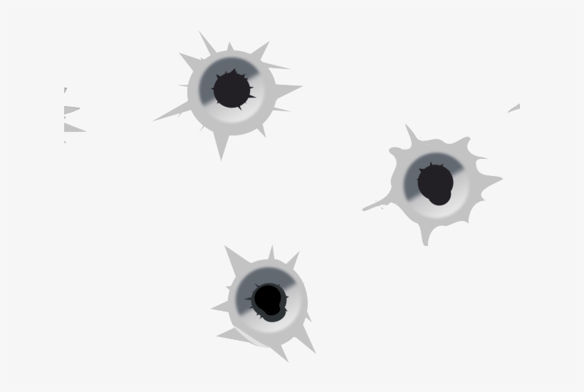 Gunshot Clipart Ripped Hole - Bullet Holes Png, transparent png