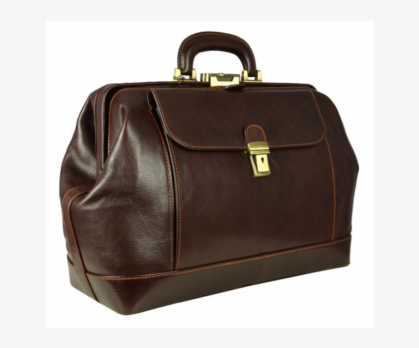 Brown Leather Doctor Bag - Bag, transparent png