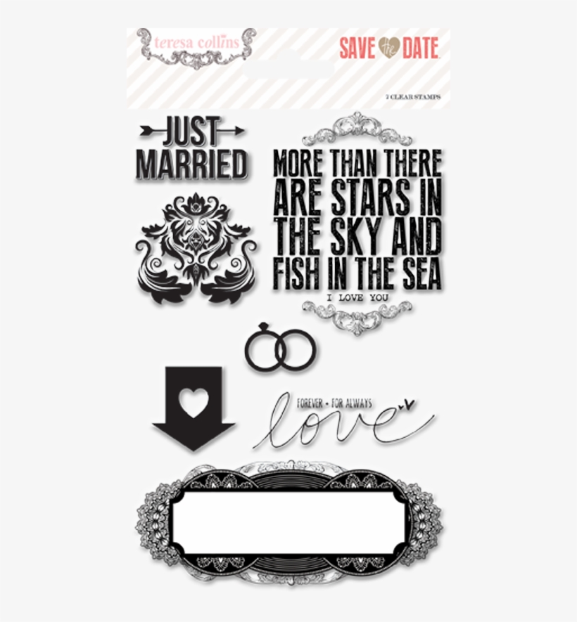 Check Them Out Below And Click Here To Get Your Stash - Teresa Collins Designs Save The Date Stamps, transparent png