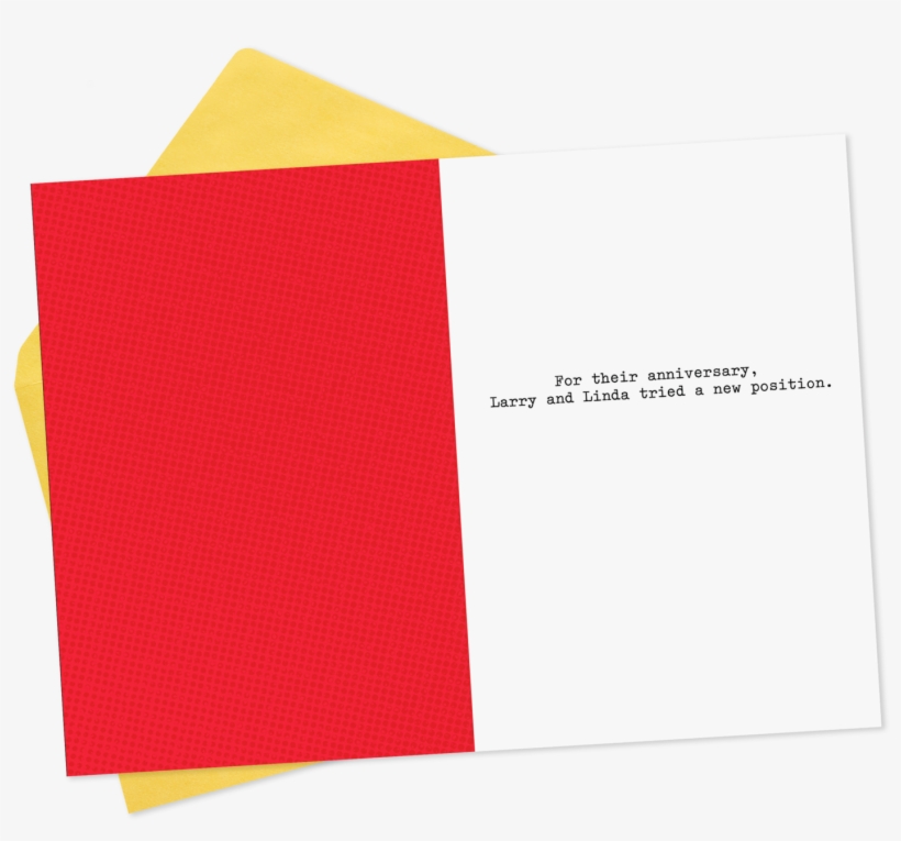 New Positions Funny Anniversary Card, transparent png