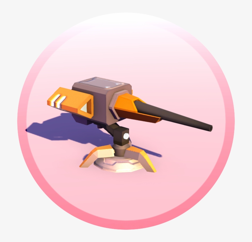 As A Base Turret, This Weapon Fires A Slow But Steady - Unity Cartoon Turret, transparent png