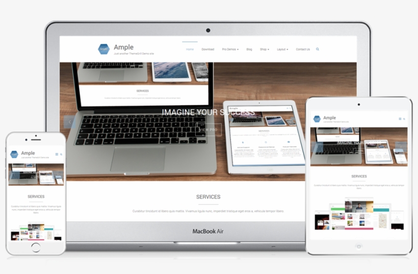 Ample Wordpress Theme, transparent png