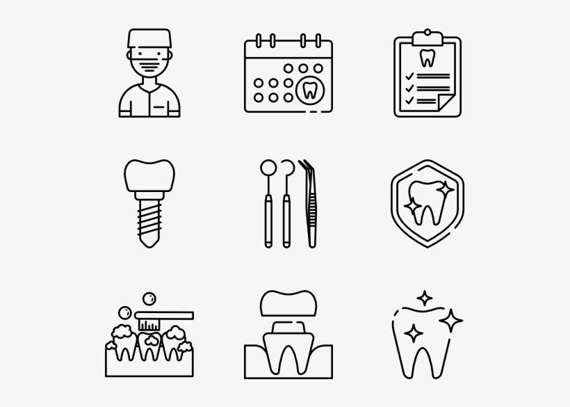 Dental - Hand Drawn Restaurant Icons, transparent png