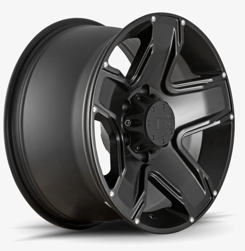 Black Mamba Matte Black Alloy Wheel - Wheel, transparent png