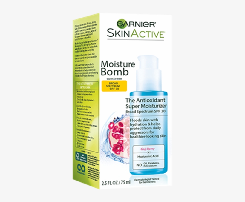 Garnier Skinactive Moisture Bomb The Antioxidant Super - Garnier Skin Active Clearly Brighter Anti-sun Damage, transparent png