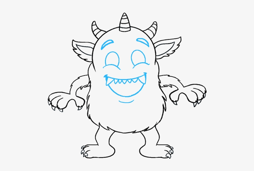 How To Draw Cartoon Monster - Drawing Eyes Cartoon Monster, transparent png