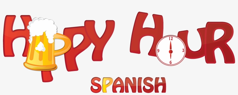 Happy Hour Spanish Logo, transparent png