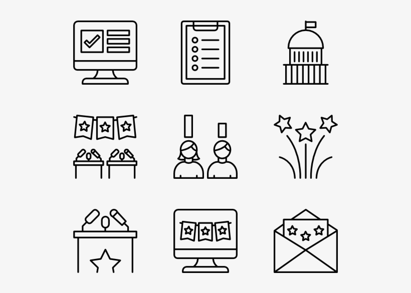 Political - Education Line Icon, transparent png