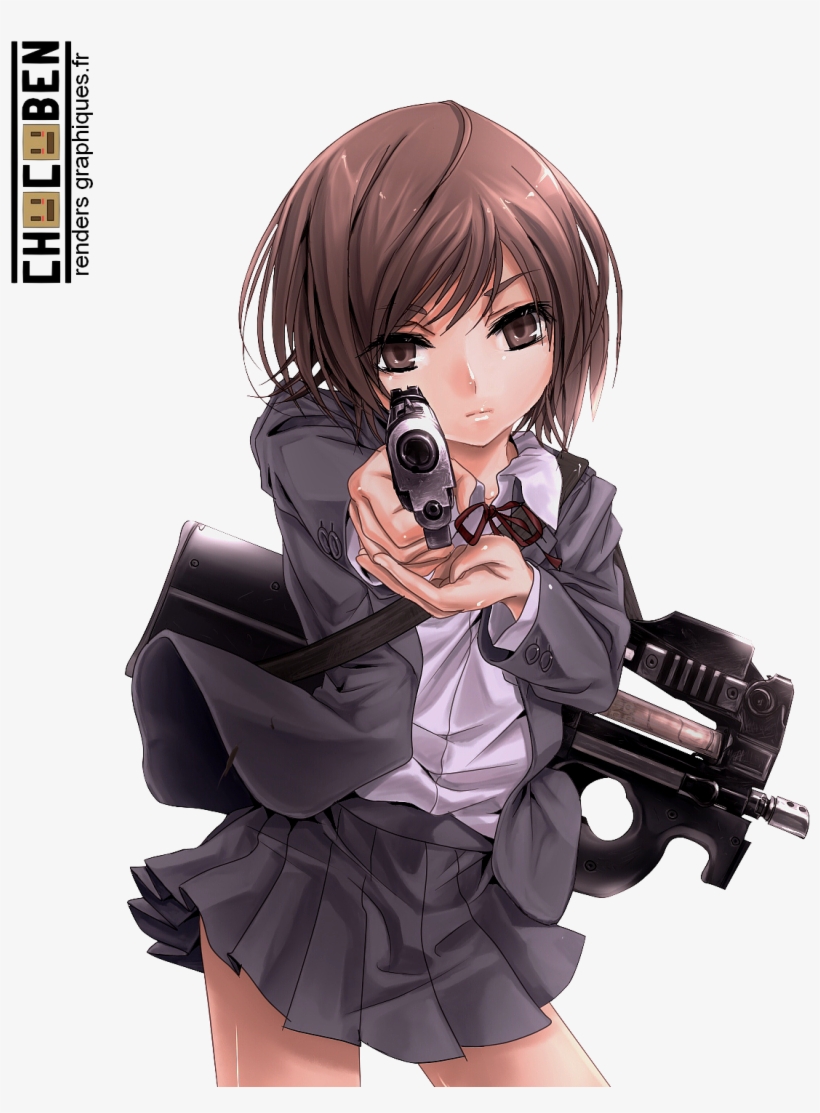 Postado Por - Anime Girl With A Gun, transparent png
