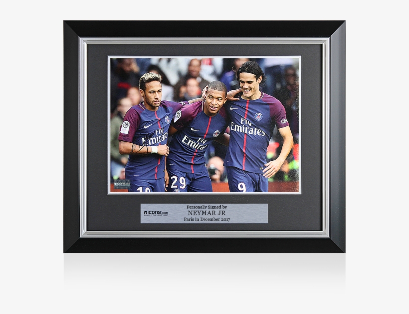 Neymar Jr Signed And Framed Paris Saint-germain Photo - Paris Sen Žermen, transparent png