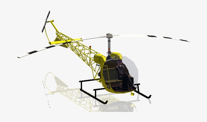 Bell 47g2 - Helicopter Rotor, transparent png