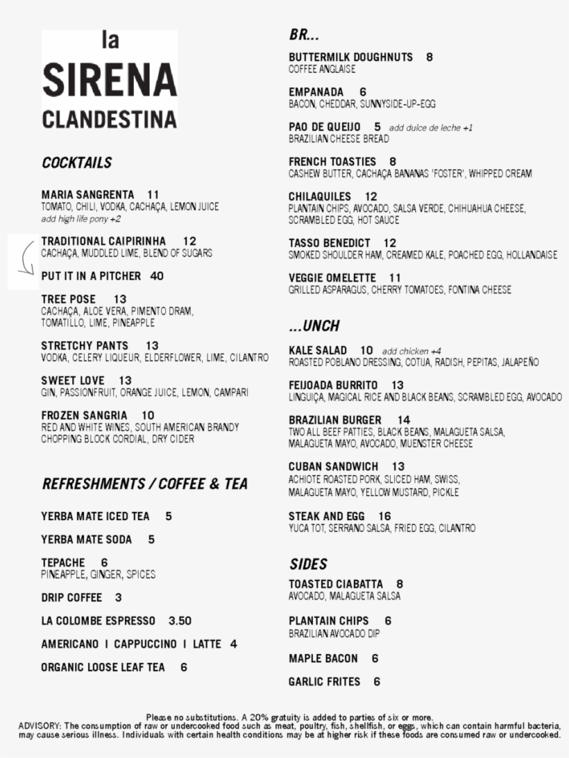 Lsc Brunch - La Sirena Clandestina, transparent png