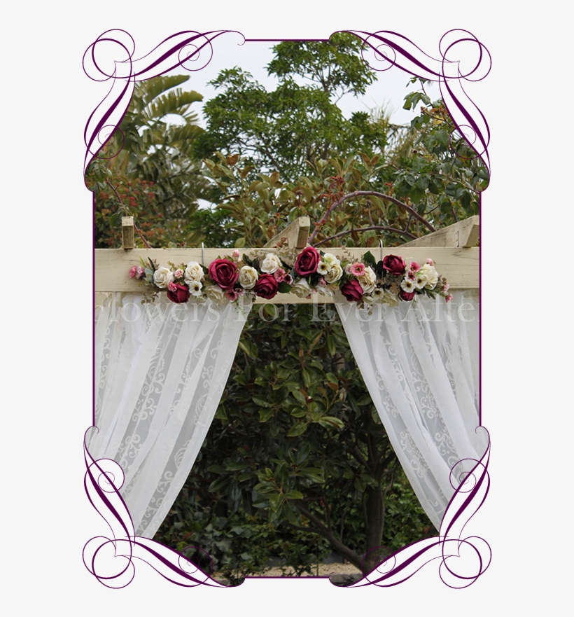 Carmen 1mt Straight Arbor / Arch / Table Runner Garland - Wedding, transparent png