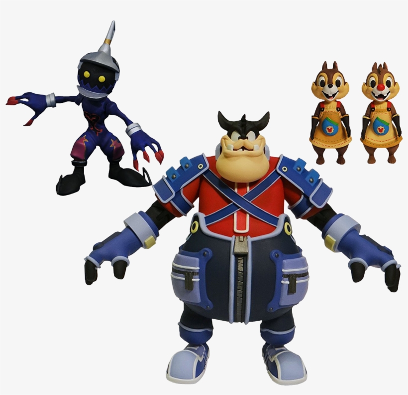 Pete, Soldier, Chip & Dale 7” Action Figure 4-pack - Diamond Select Kingdom Hearts Series 2, transparent png