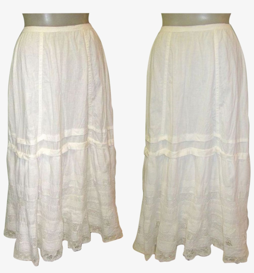Antique Lace Slip Skirt Transparent Background - Slip Dress, transparent png