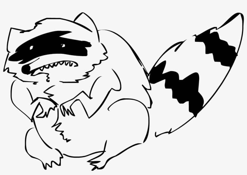 Raccoon - Cola Mapache Dibujo Png, transparent png