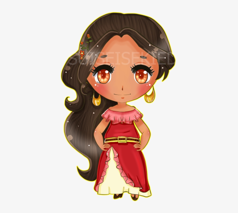Chibi Of Elena Of Avalor - Elena De Avalor Chibi, transparent png