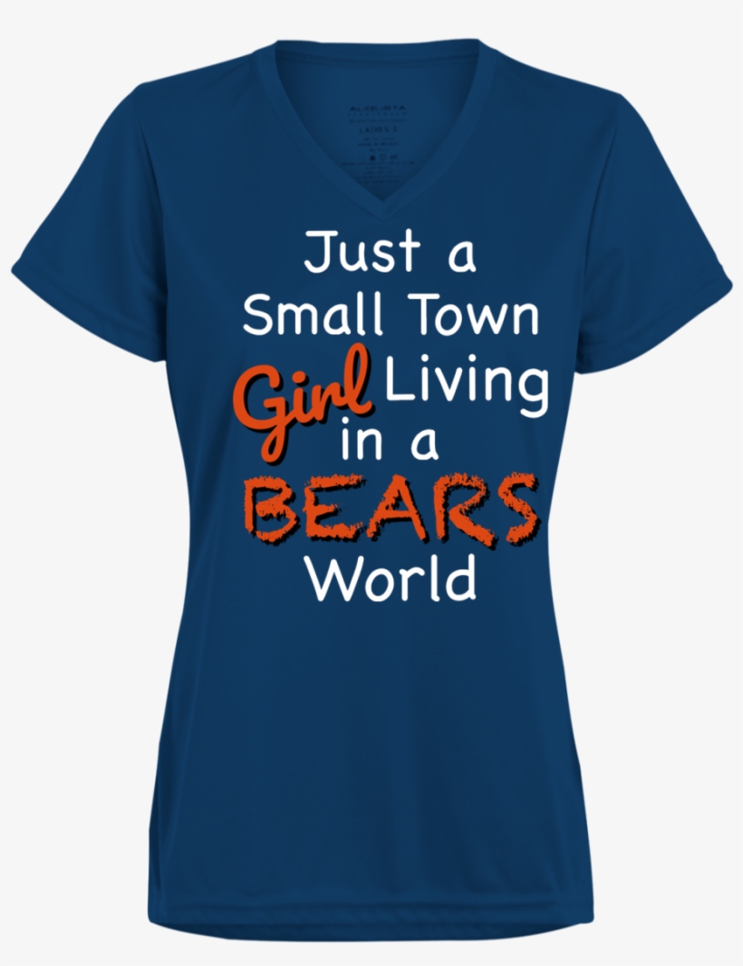 The Ladies Small Town Navy Wicking Bears T Shirt Has - Active Shirt, transparent png