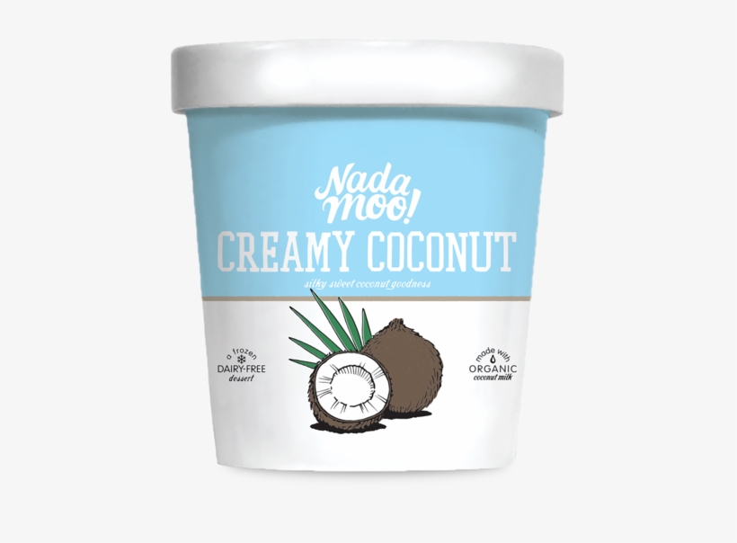Organic Creamy Coconut Ice Cream Made With Coconut - Nadamoo Frozen Dessert, Dairy-free, The Rockiest Road, transparent png