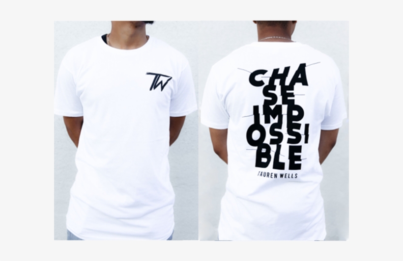 White Chase Impossible Longline Tee - T-shirt, transparent png