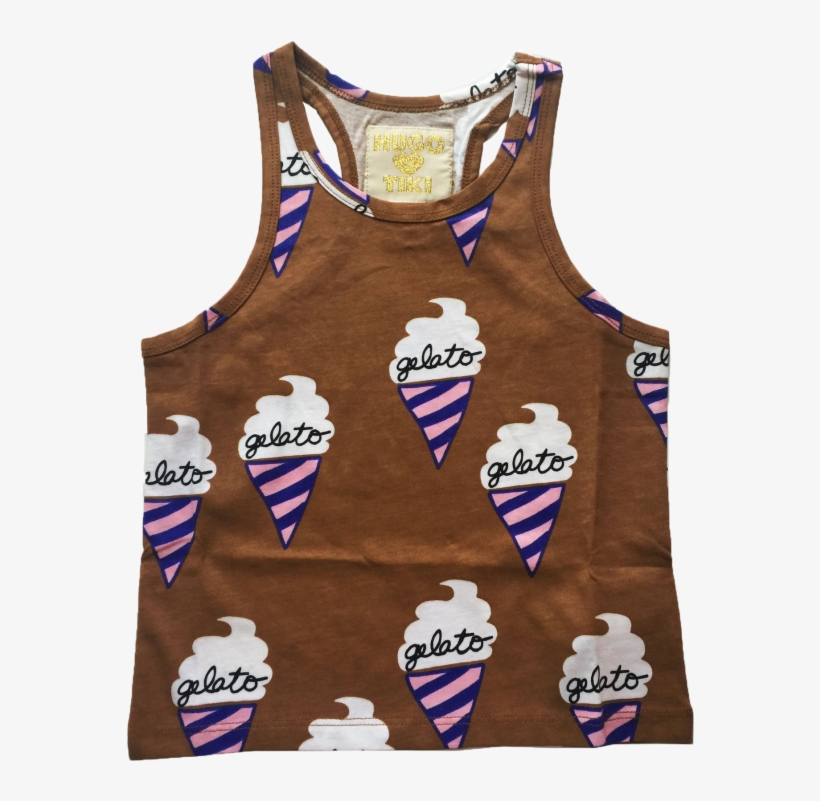 Hugo Loves Tiki Tank Top Chocolate Gelato Ice Cream Cone 960x720