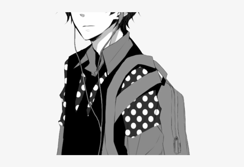 Manga Boy Clipart Mask Png - Calm Manga Guy, transparent png