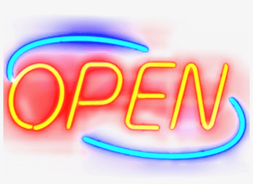 Open Aberto Letter Letras Neon @lucianoballack - Neon Open Sign Png, transparent png